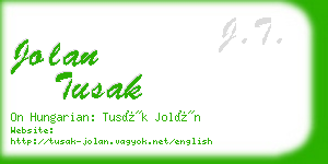 jolan tusak business card